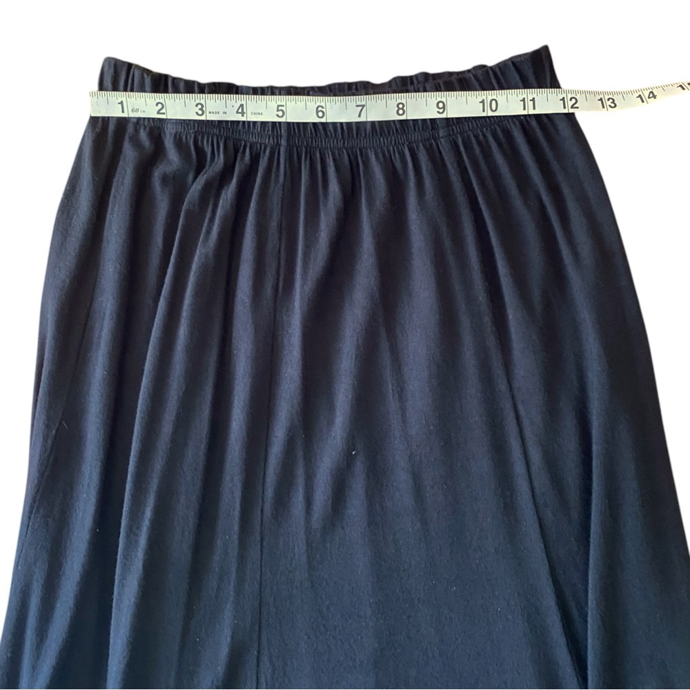 Cordelia Black Midi Tiered Ruffle Lettuce Hem Witchcore Elastic Waistband Skirt - Picture 6 of 7